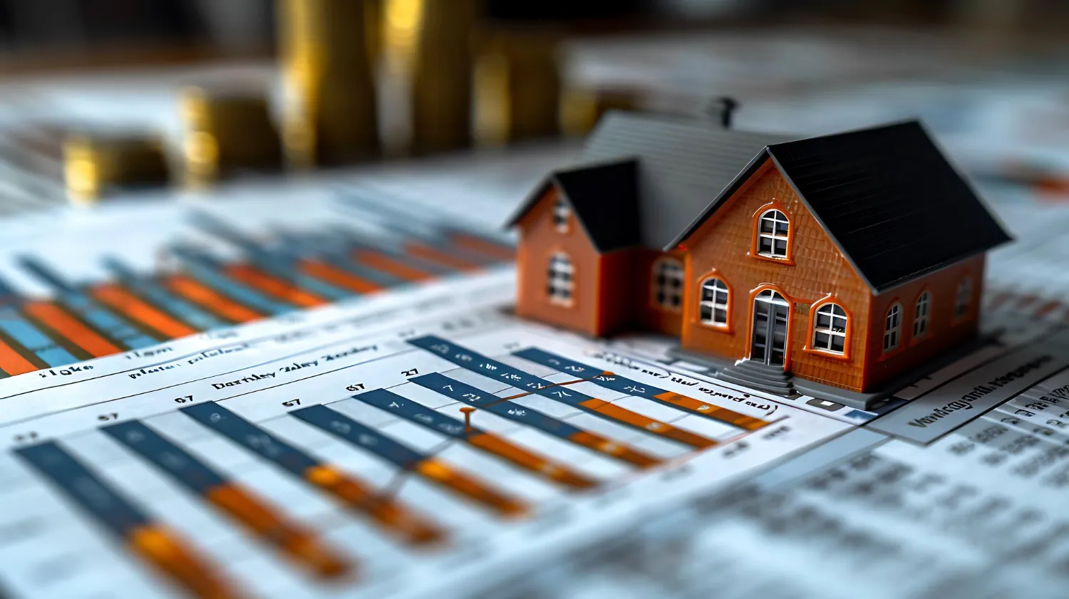 investment property strategy showing graphs on a table